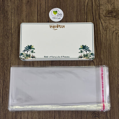 Rakhi Card With Transparent Bags (E)- Couple Tulsi Resin Store