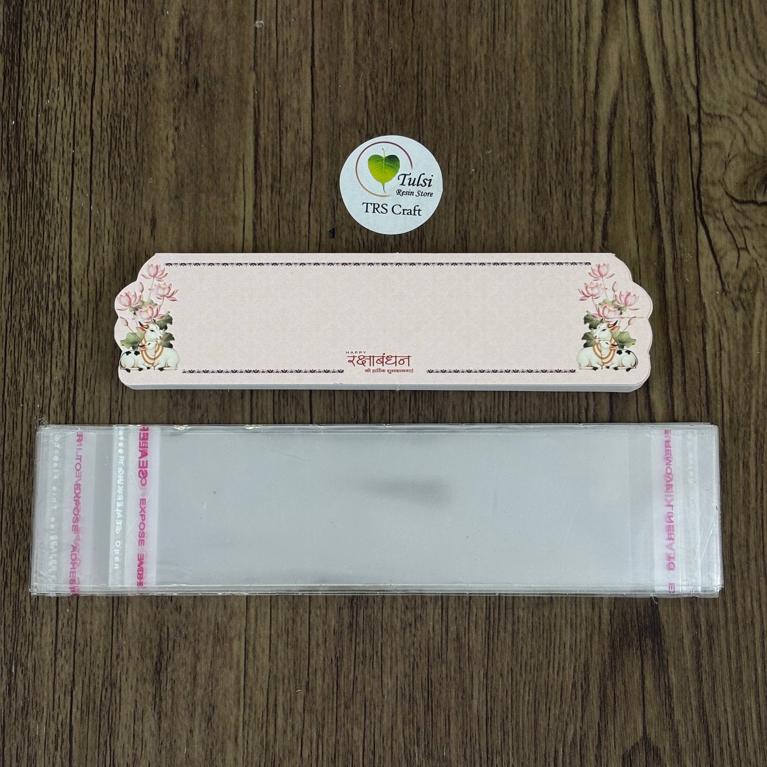 Rakhi Card With Transparent Bags (A) Tulsi Resin Store