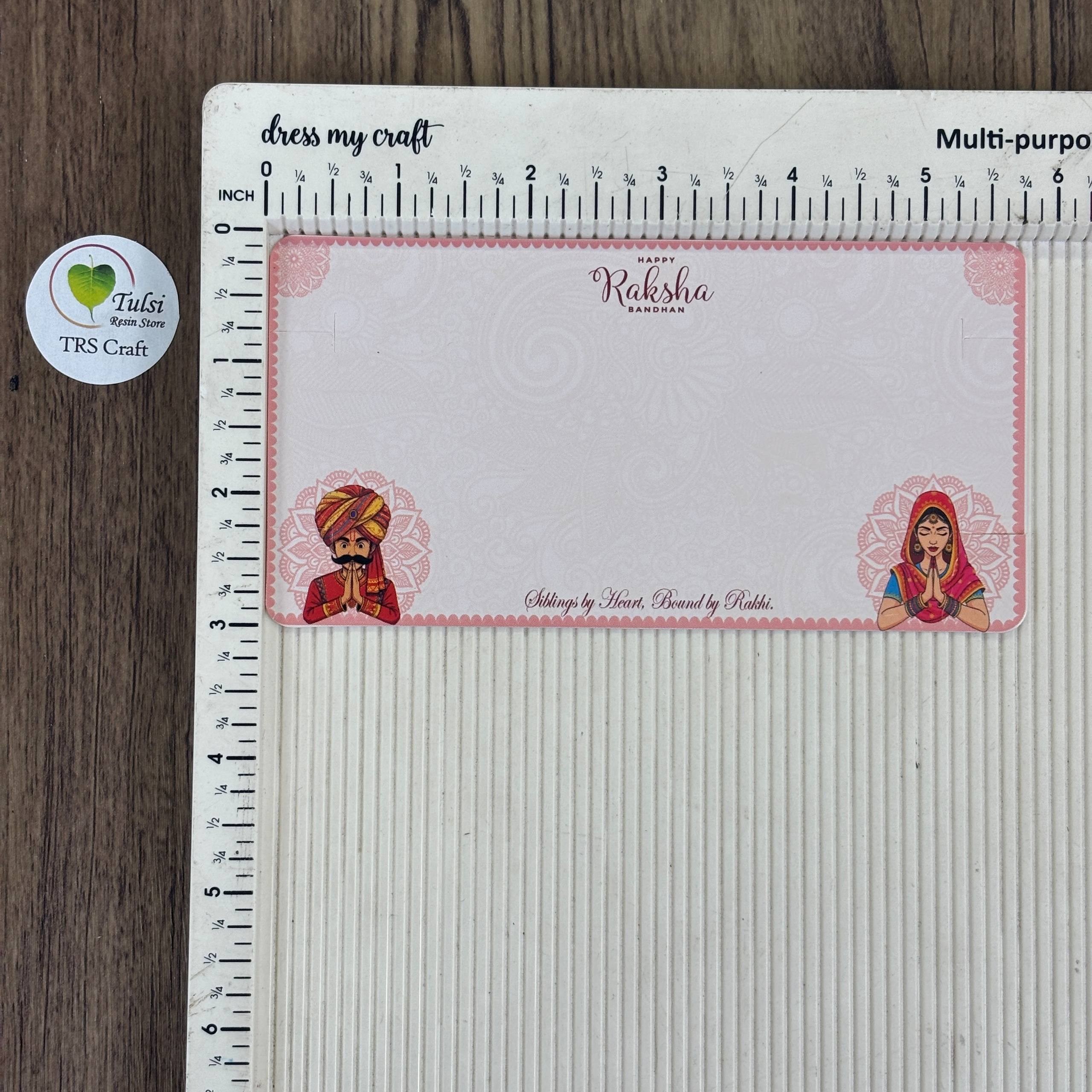 Rakhi Card With Transparent Bags (D) - Couple Tulsi Resin Store