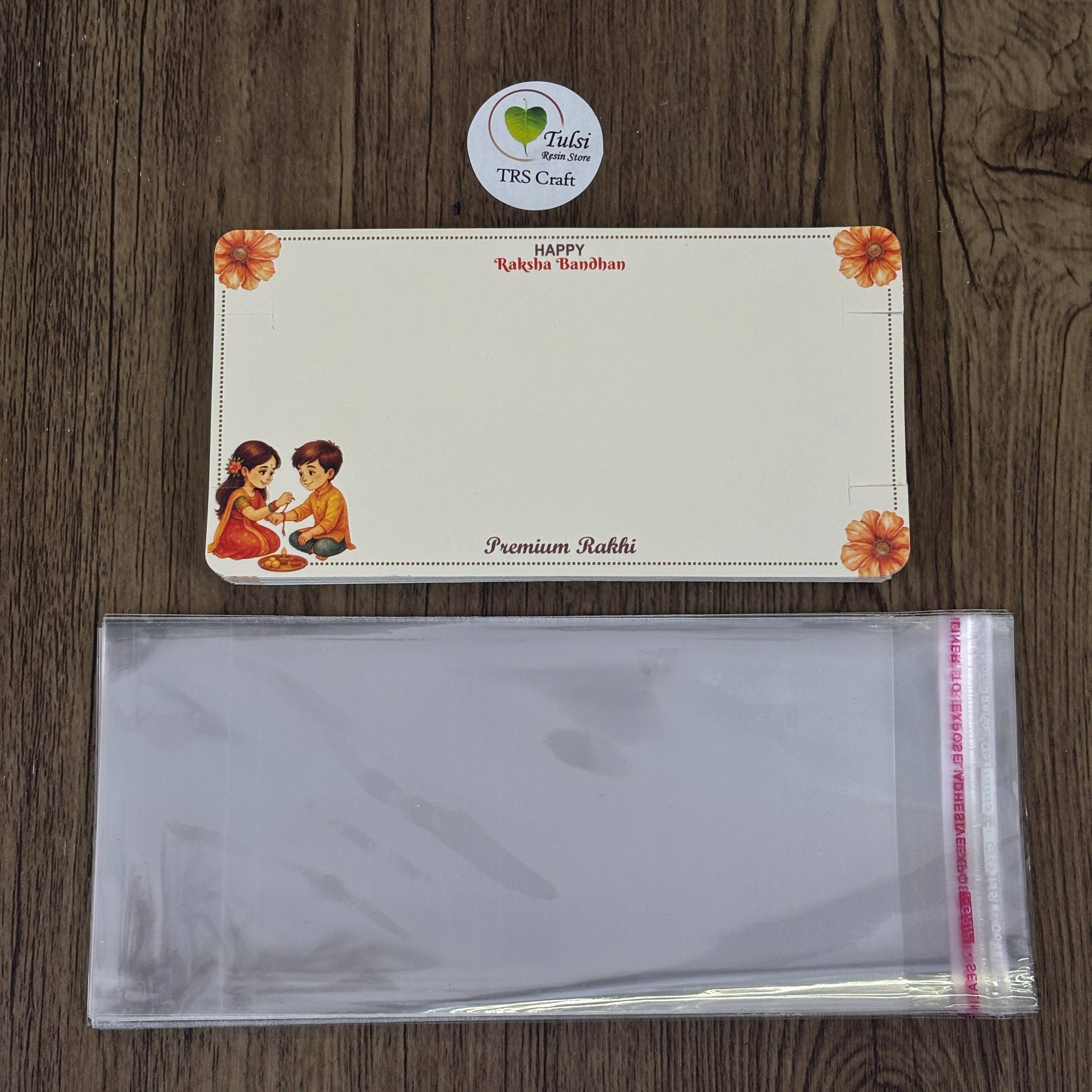Rakhi Card With Transparent Bags (H)