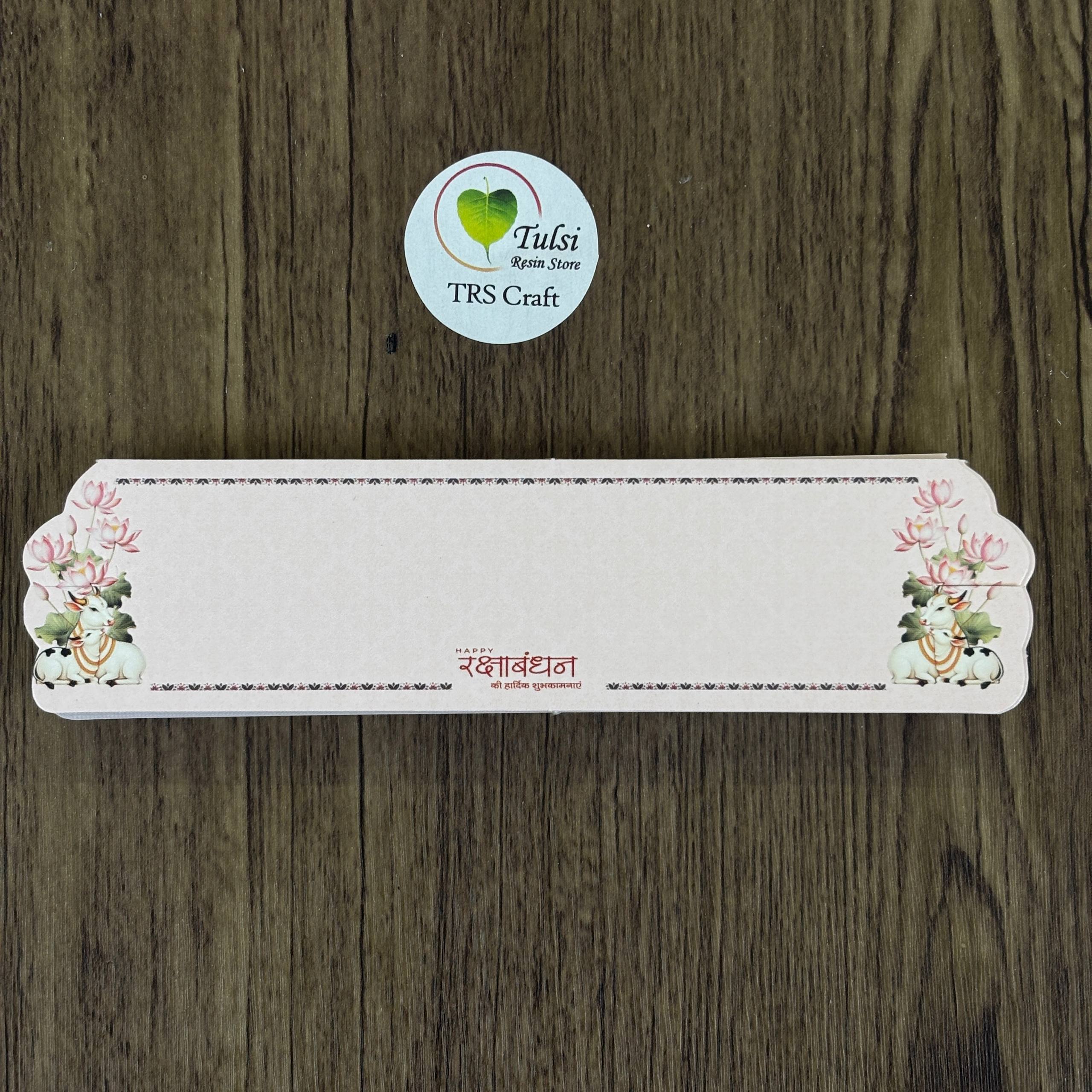 Rakhi Card With Transparent Bags (A) Tulsi Resin Store