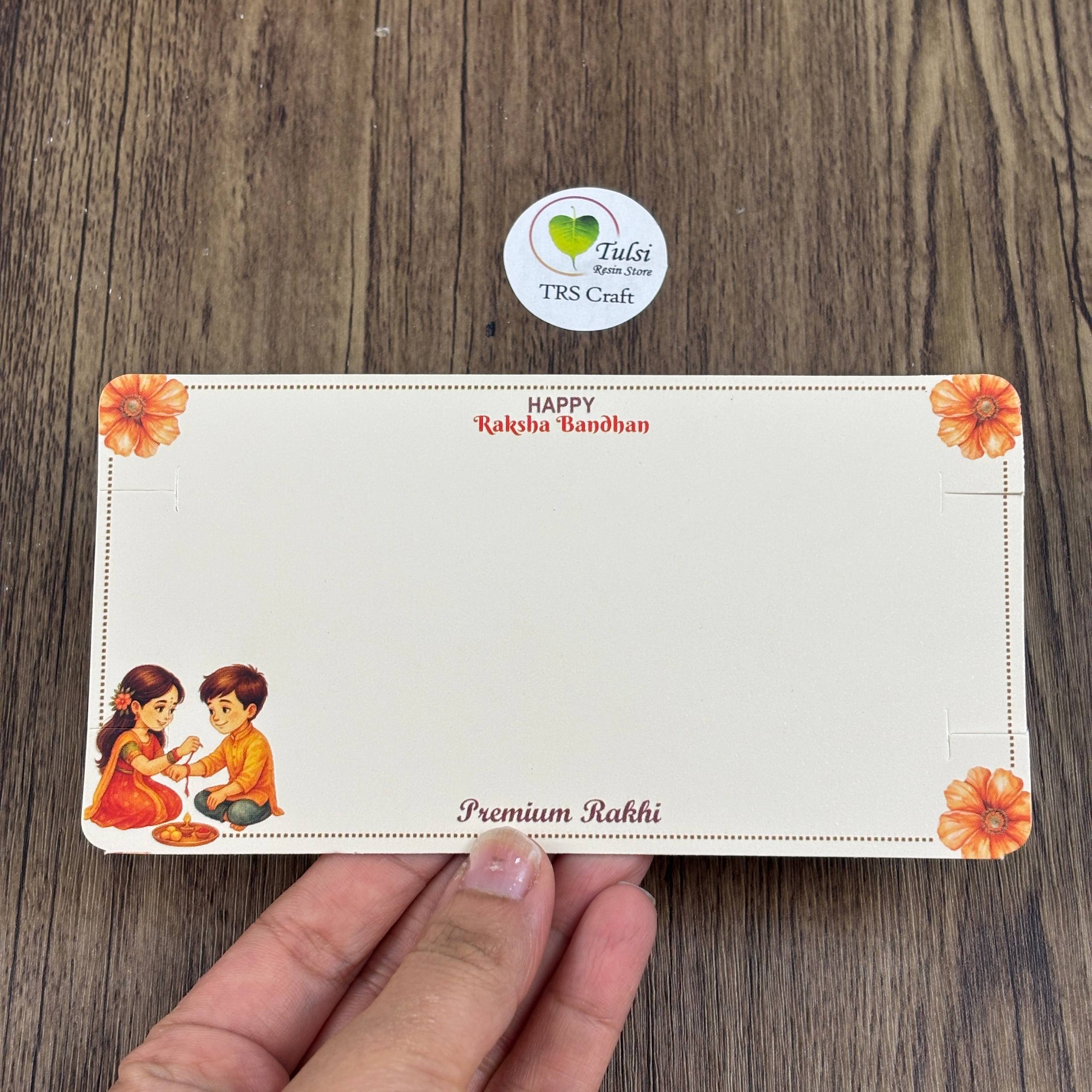 Rakhi Card With Transparent Bags (H)