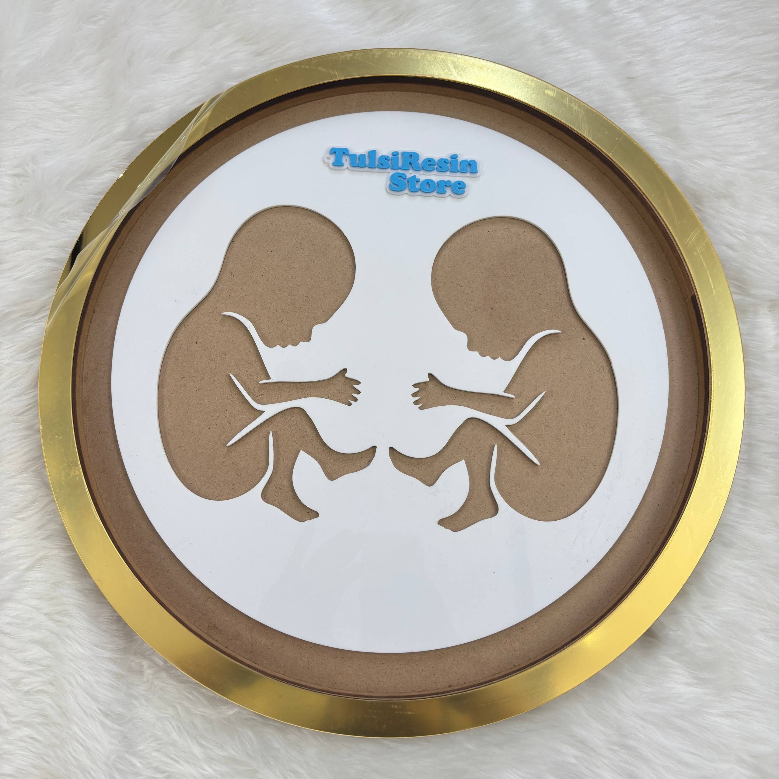 MDF Baby in Womb Frame (B) - Twin
