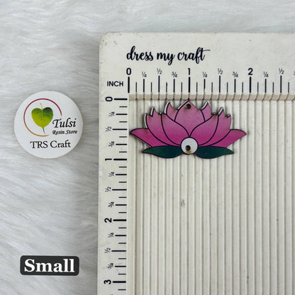 MDF Printed Lotus Cutout (B) 2" (Small) Tulsi Resin Store