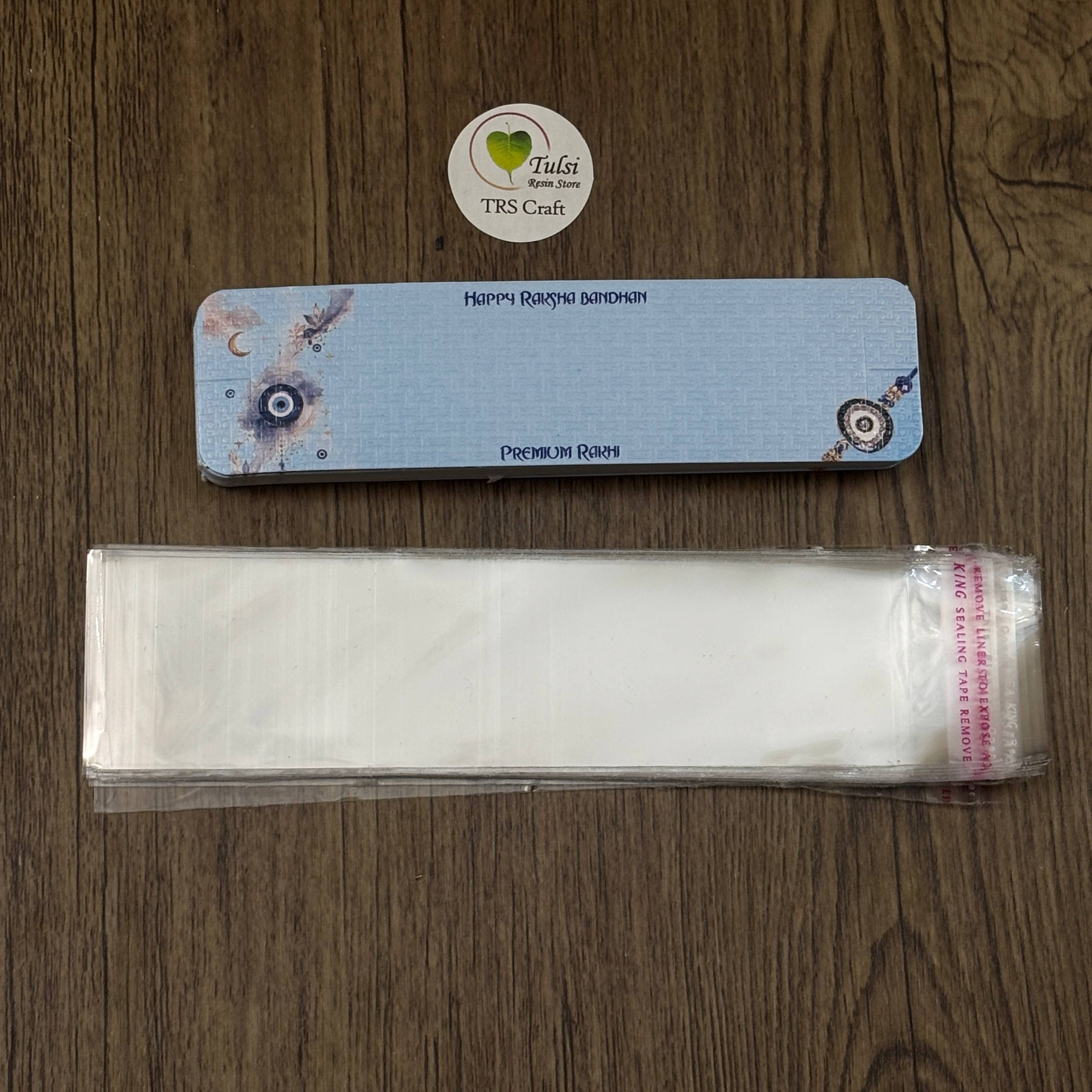 Rakhi Card With Transparent Bags (I) Tulsi Resin Store