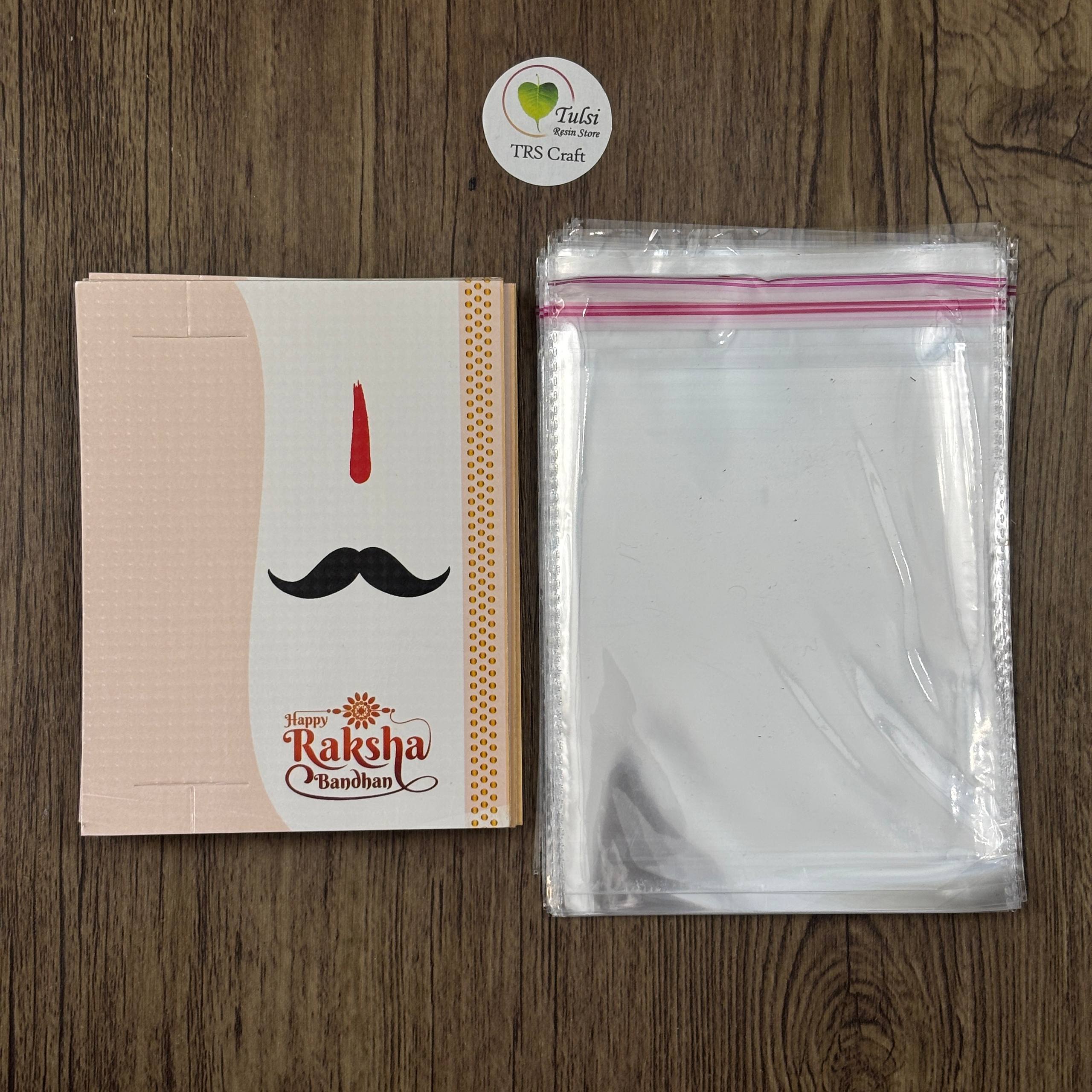 Rakhi Card With Transparent Bags (J) Tulsi Resin Store