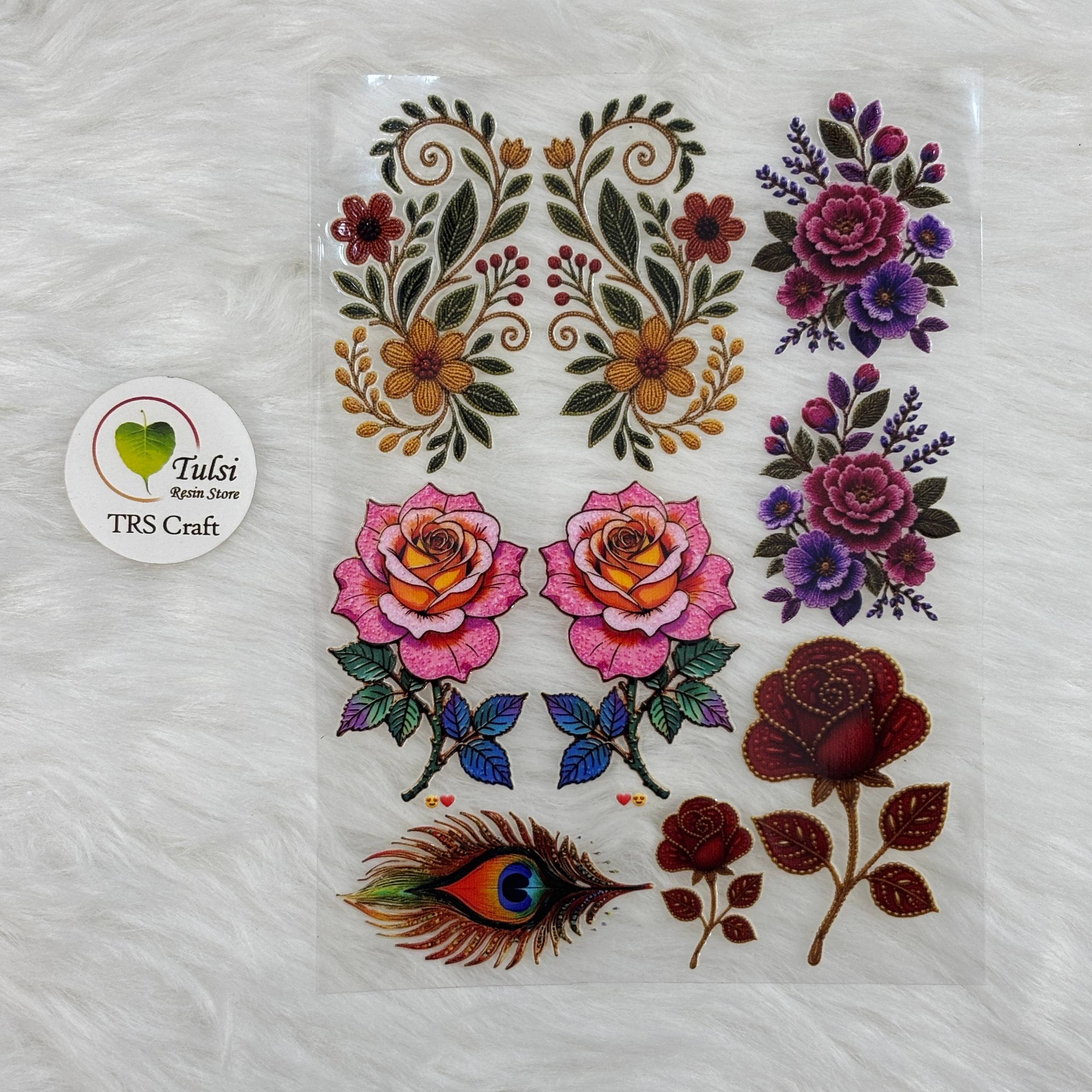 A6 UV DTF Sticker - Floral (U)