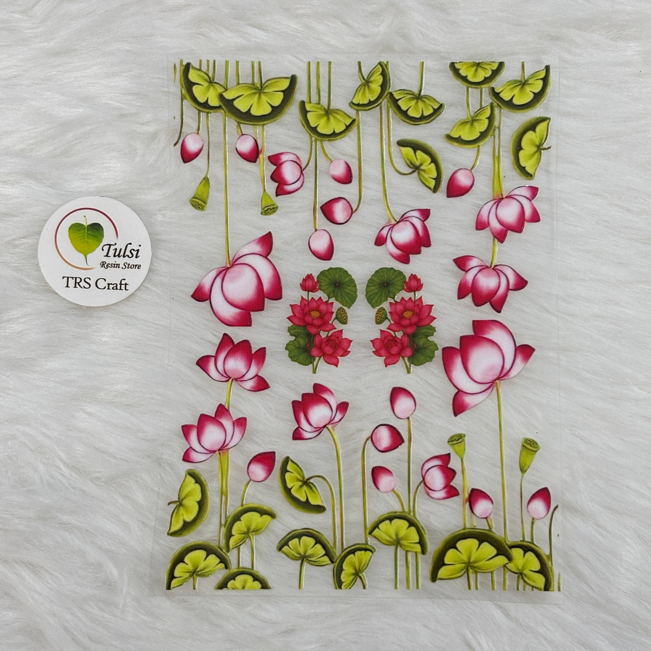 A6 UV DTF Sticker - Floral (W)