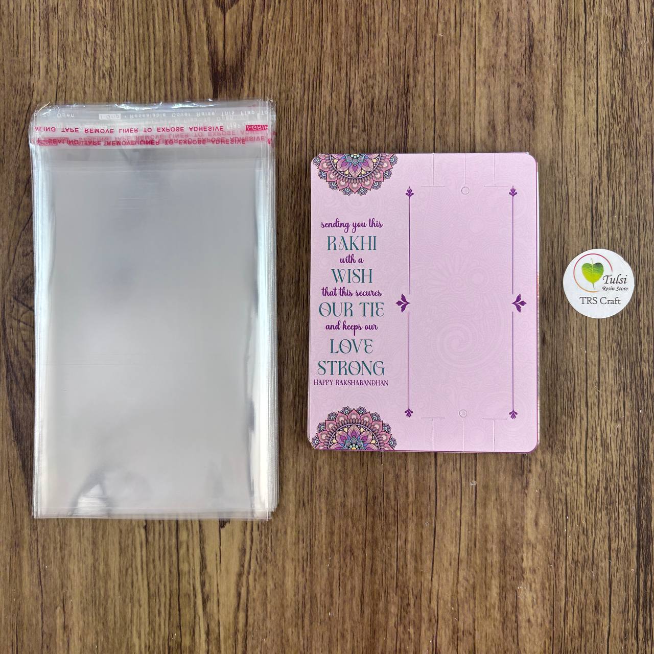 Rakhi Card With Transparent Bag Combo (C) - Mix Tulsi Resin Store