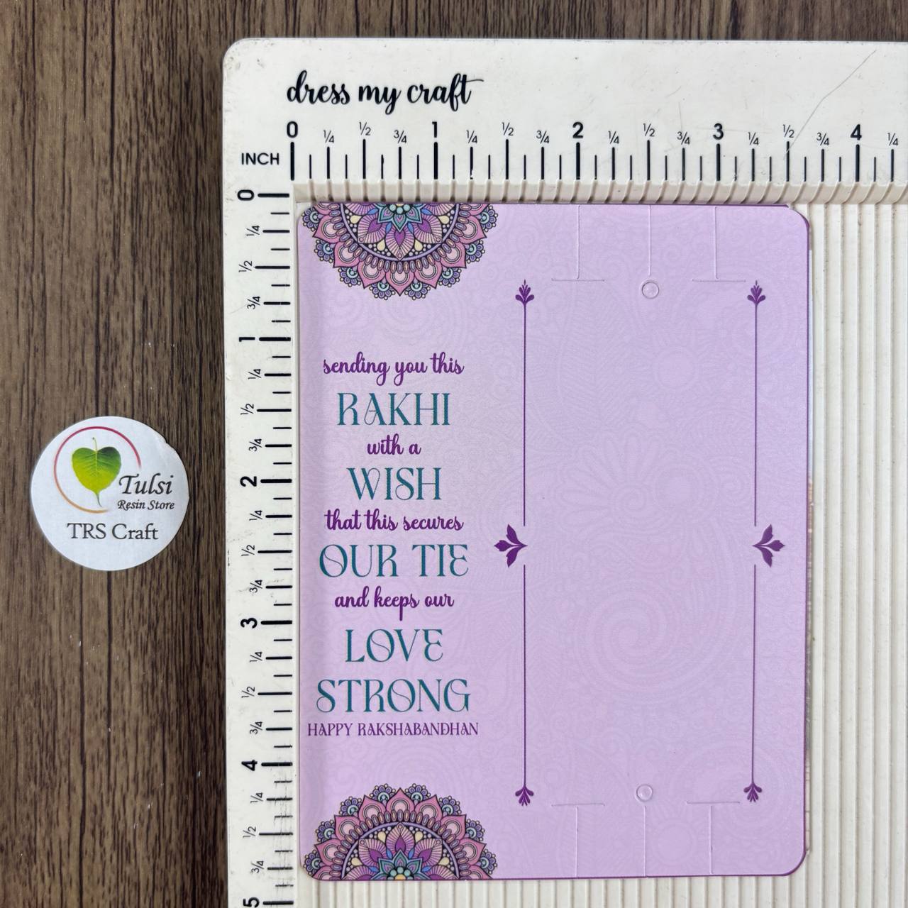 Rakhi Card With Transparent Bags (T) Tulsi Resin Store