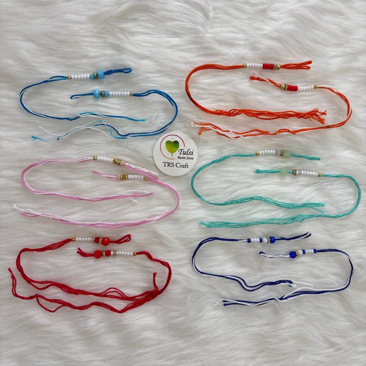 Bracelet Rakhi Thread (F) (2Pair) Tulsi Resin Store