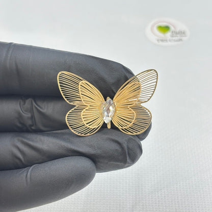 Metal Butterfly Charm (H)
