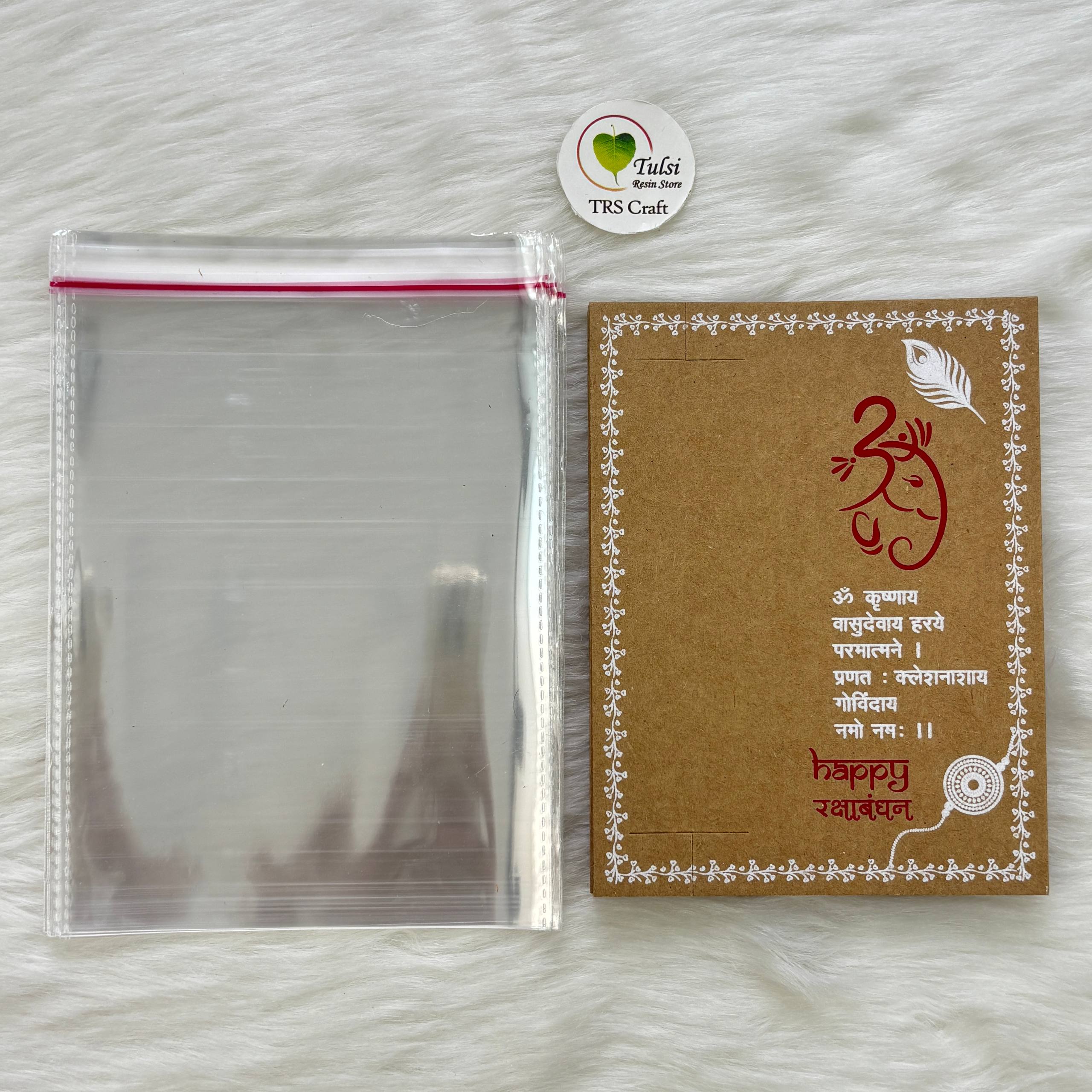 Rakhi Card With Transparent Bags (P) Tulsi Resin Store