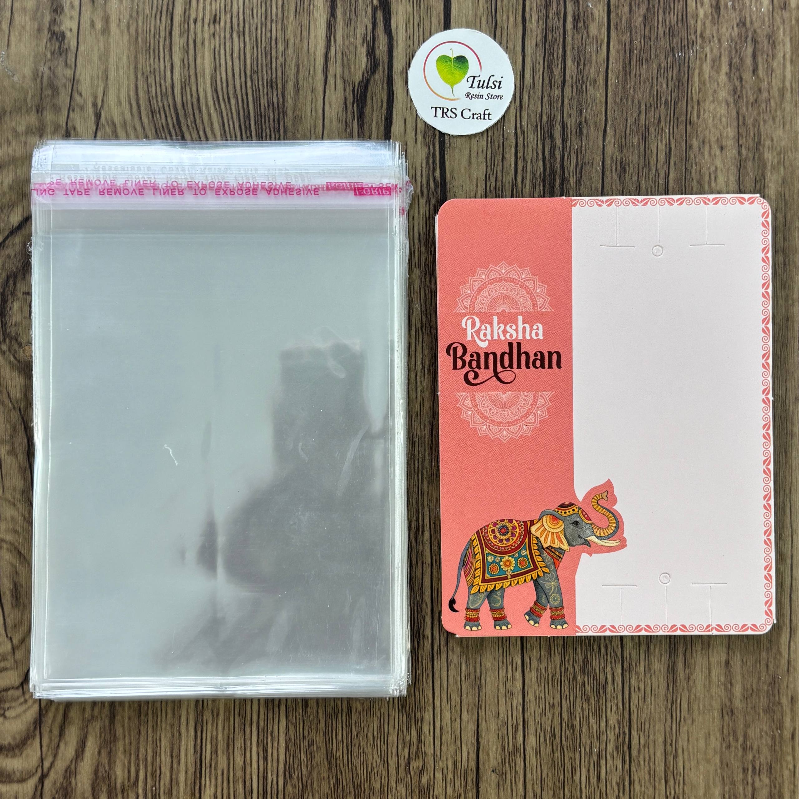 Rakhi Card With Transparent Bag Combo (C) - Mix Tulsi Resin Store