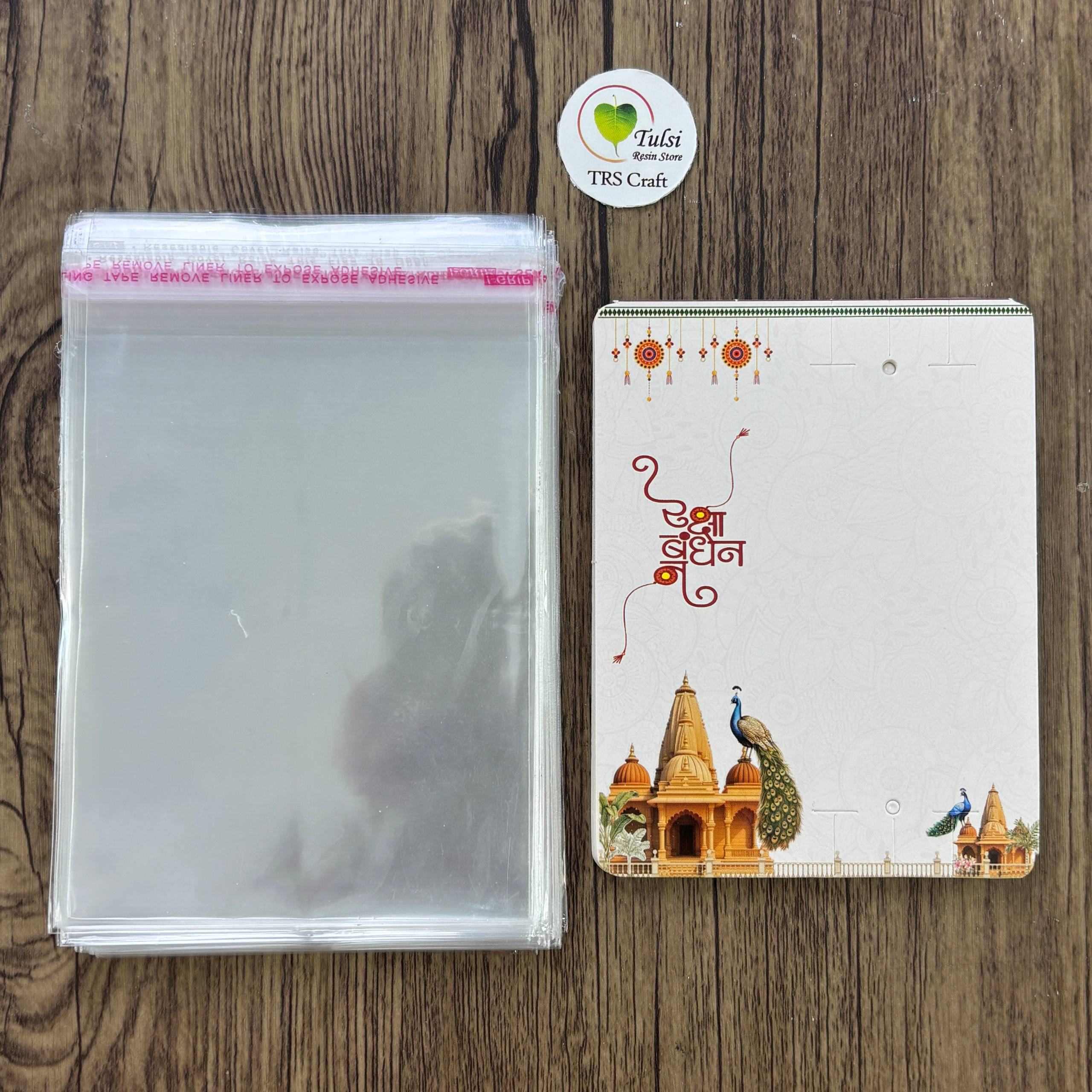 Rakhi Card With Transparent Bag Combo (C) - Mix Tulsi Resin Store