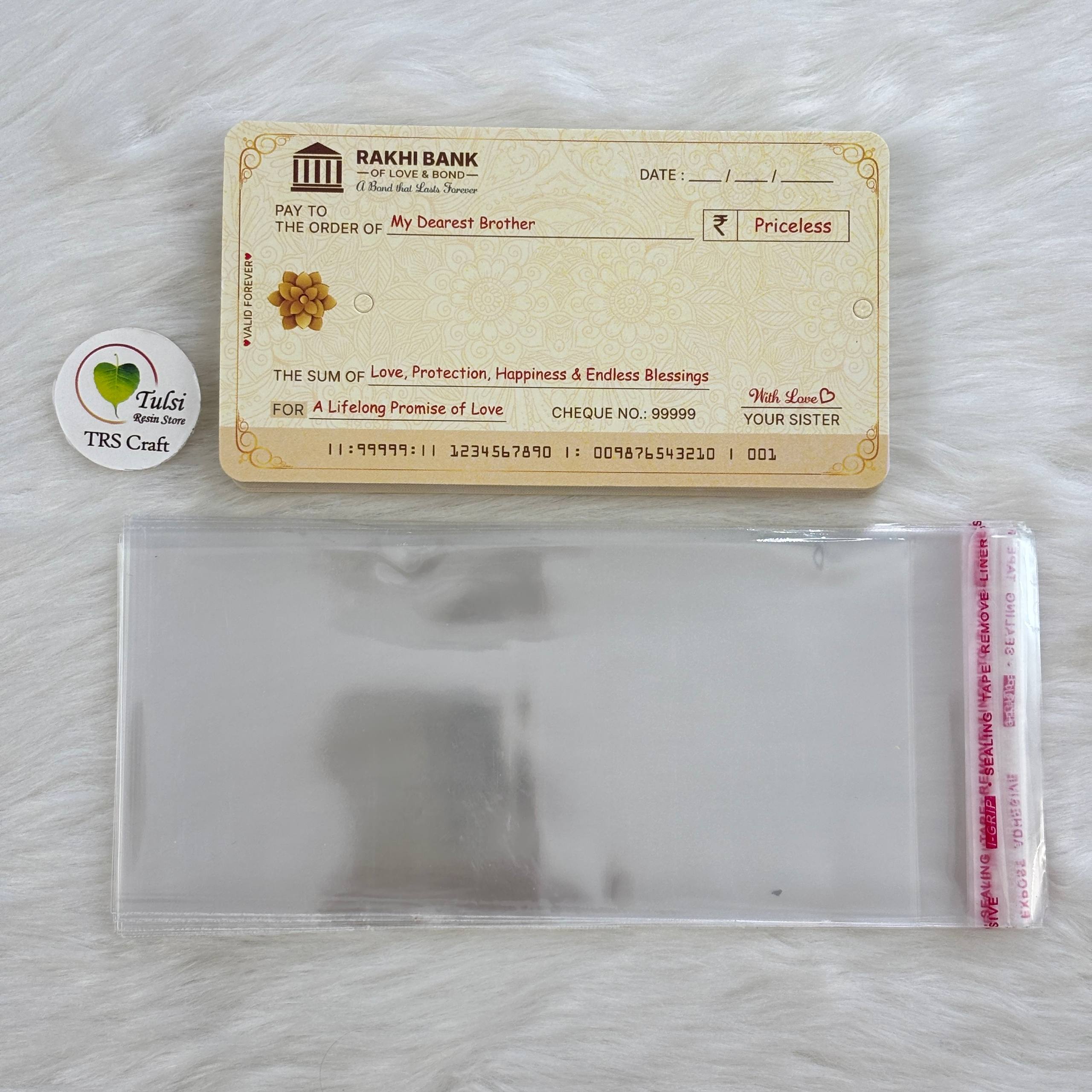 Rakhi Card With Transparent Bags (L) Tulsi Resin Store
