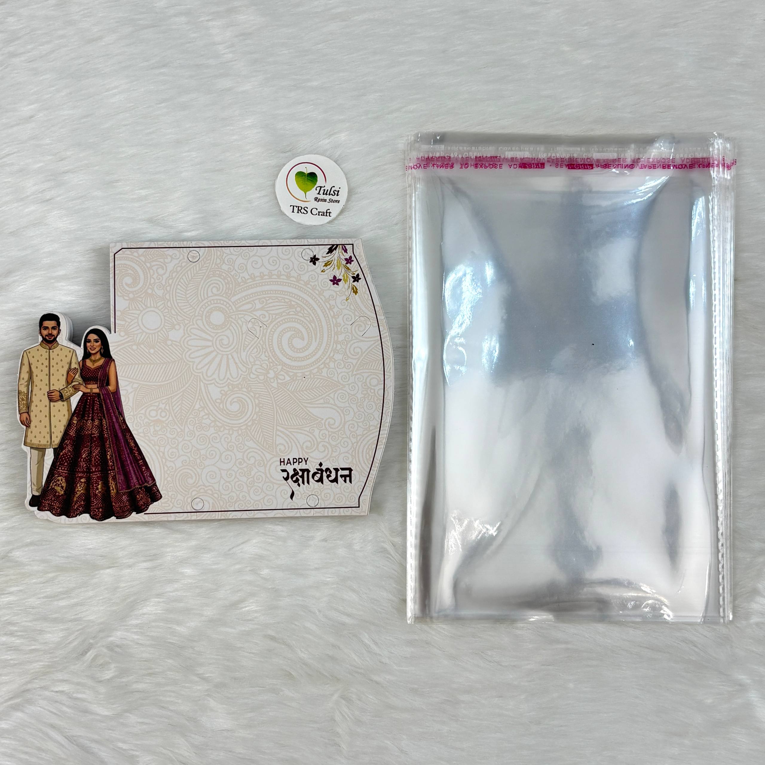 Rakhi Card With Transparent Bags (U) - Couple