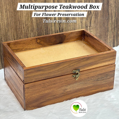 Teakwood Multipurpose Box - For Flower Preservation