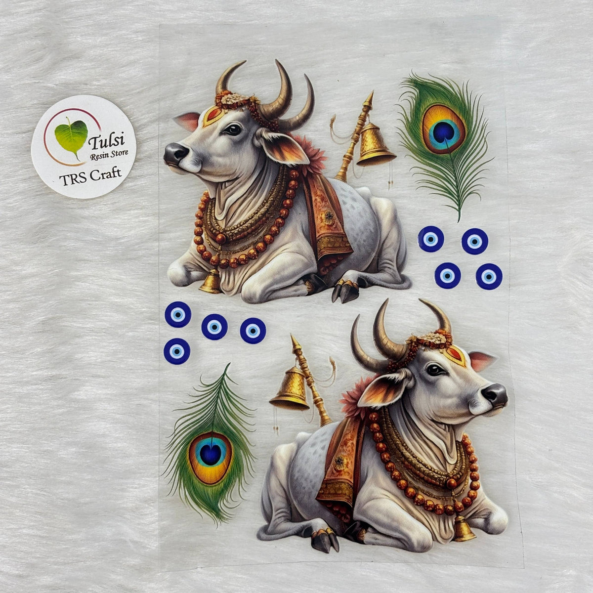 A6 UV DTF Sticker - Pichwai Cow (F)