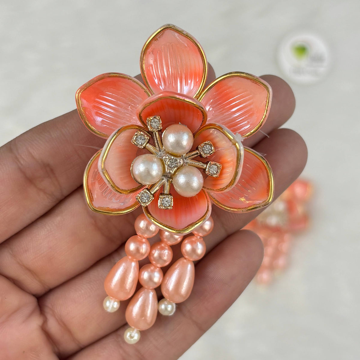Colourful Plastic Flower (N) - With Latkan