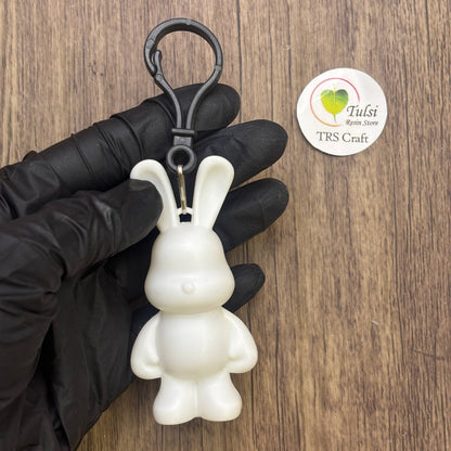 Fluid Art Bear (E) - Rabbit Keychain