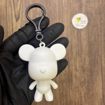 Fluid Art Bear (B) - Mini Teddy Keychain