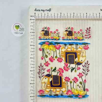 A6 UV DTF Sticker - Pichwai Elephant (B)