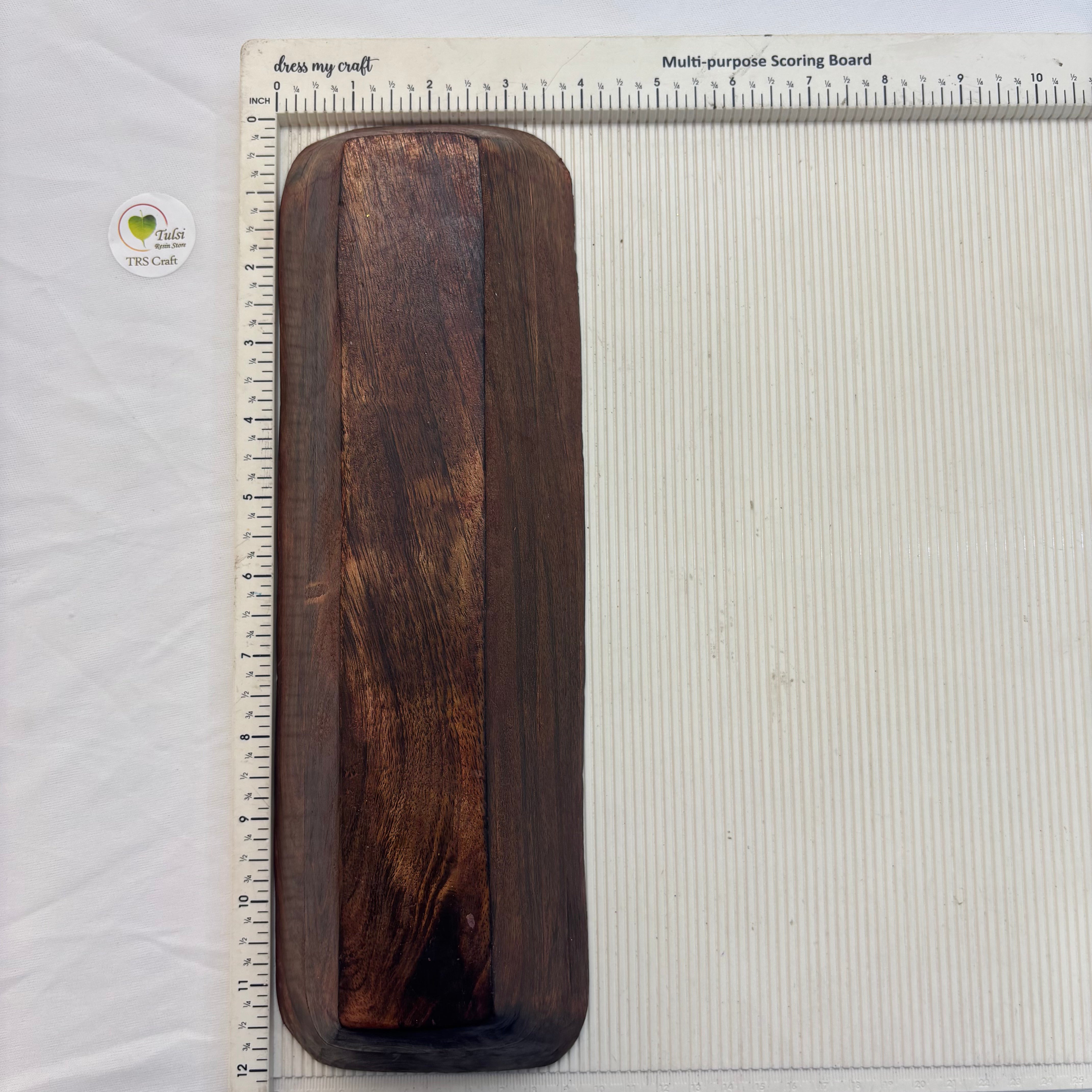 Square Edge Boat Wooden Candle Bowl