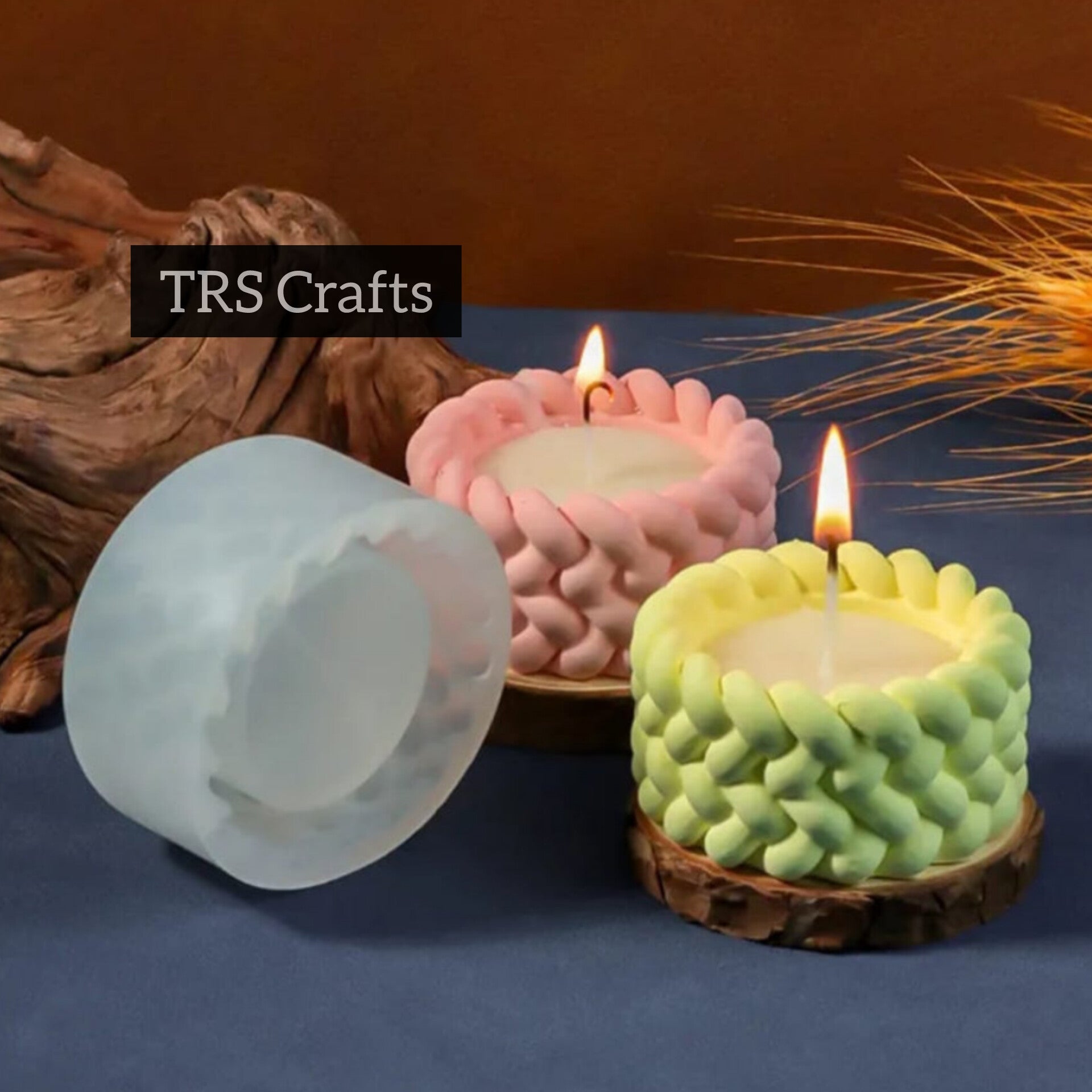 Twisted Round Candle Holder Mould