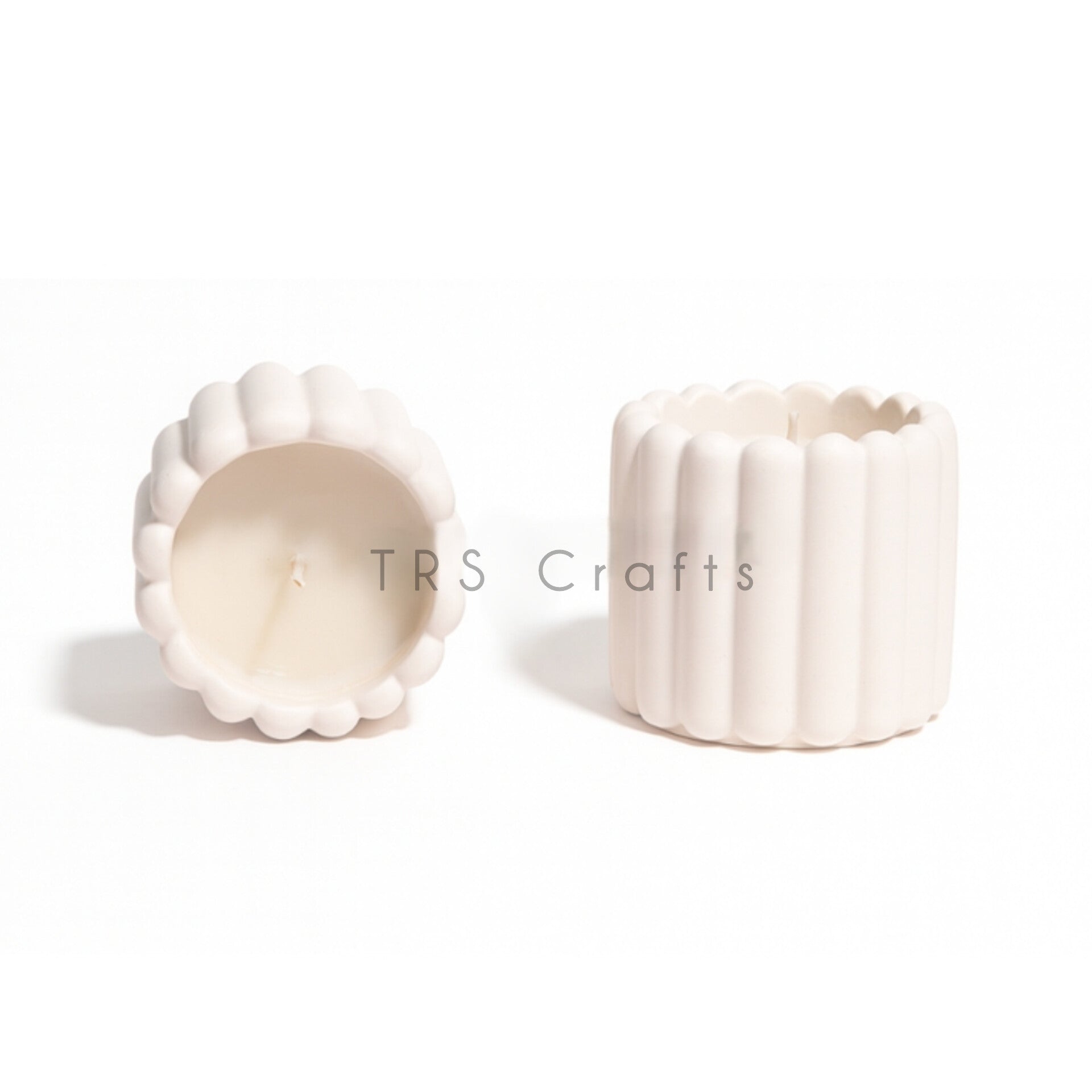 Concrete Jars (A14) - Bubble Stripes