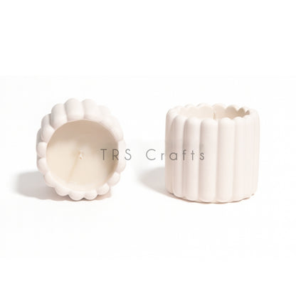 Concrete Jars (A14) - Bubble Stripes