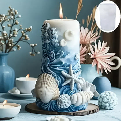 Pillar Candle Mould (A2) - Ocean