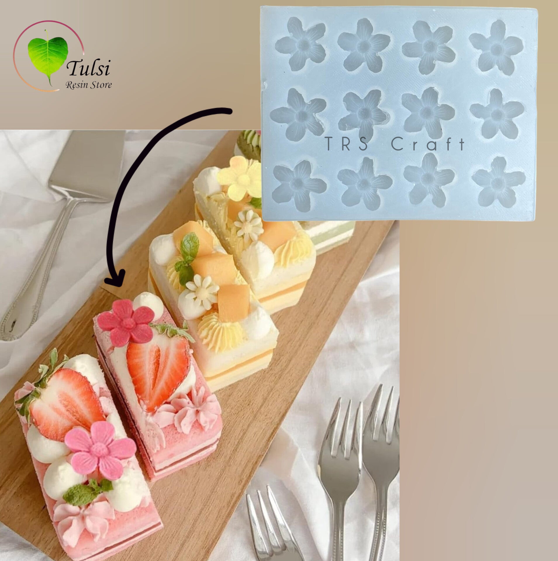 Flower Mould (A14) - Mini 12Cavity (HM)