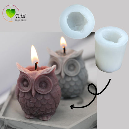 3D Owl Candle Mould (B)