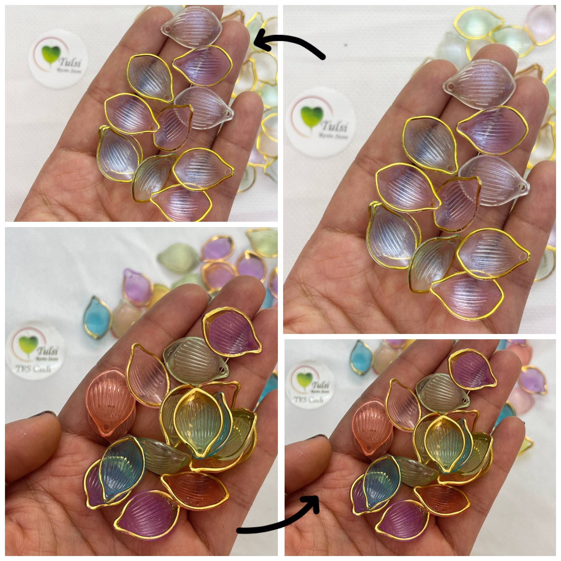 زهرة بلاستيكية ملونة (E) - بتلات