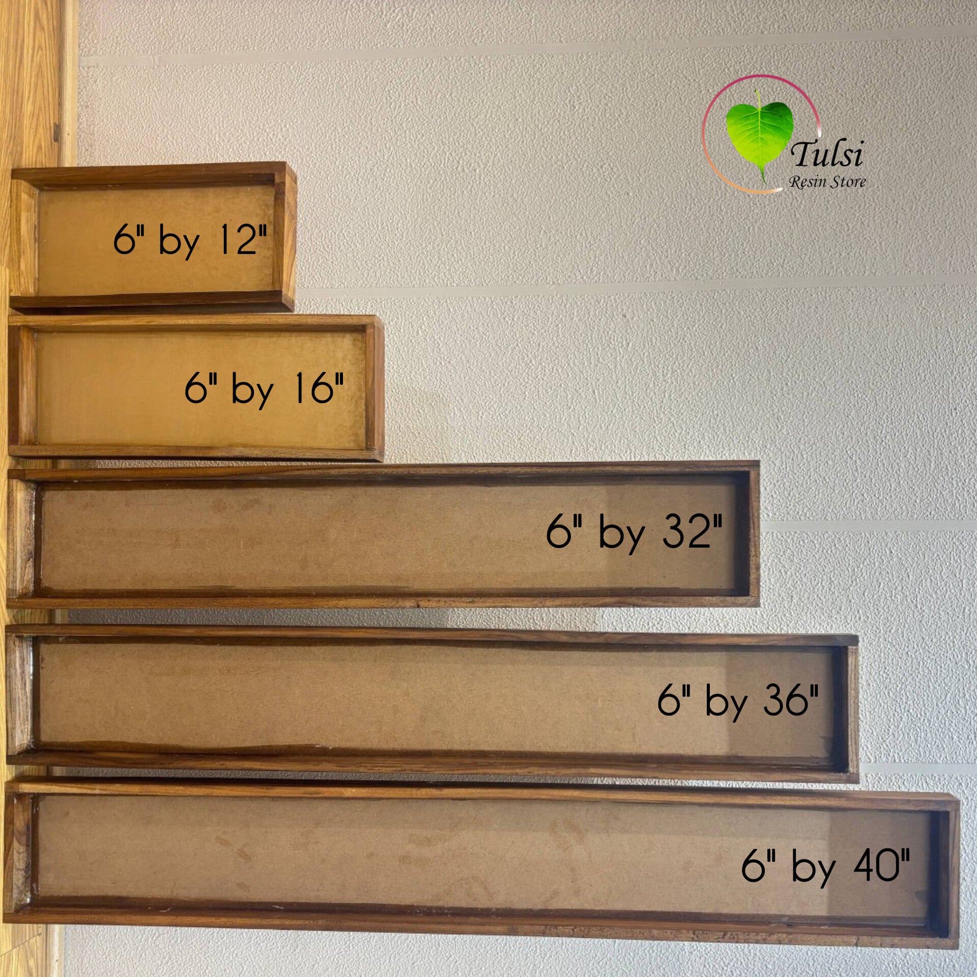 Teakwood Floating Frame (I) -  Slim Rectangle