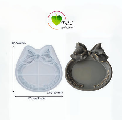 Oval Frame Mould (F) - Big Bow