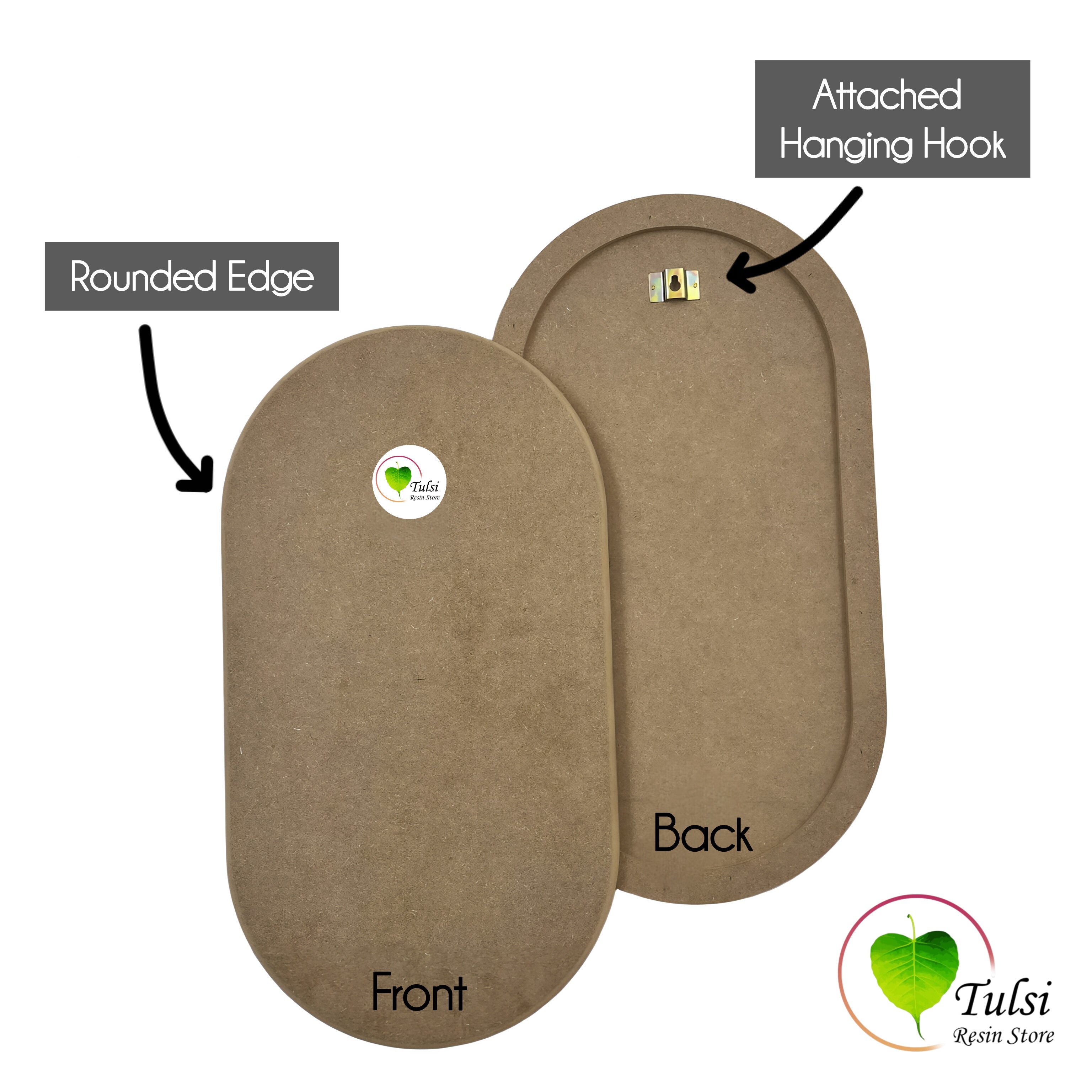 Mdf Rounded Two Edge MDF Rounded Edge Nameplate/Frame Base – Tulsi Resin Store
