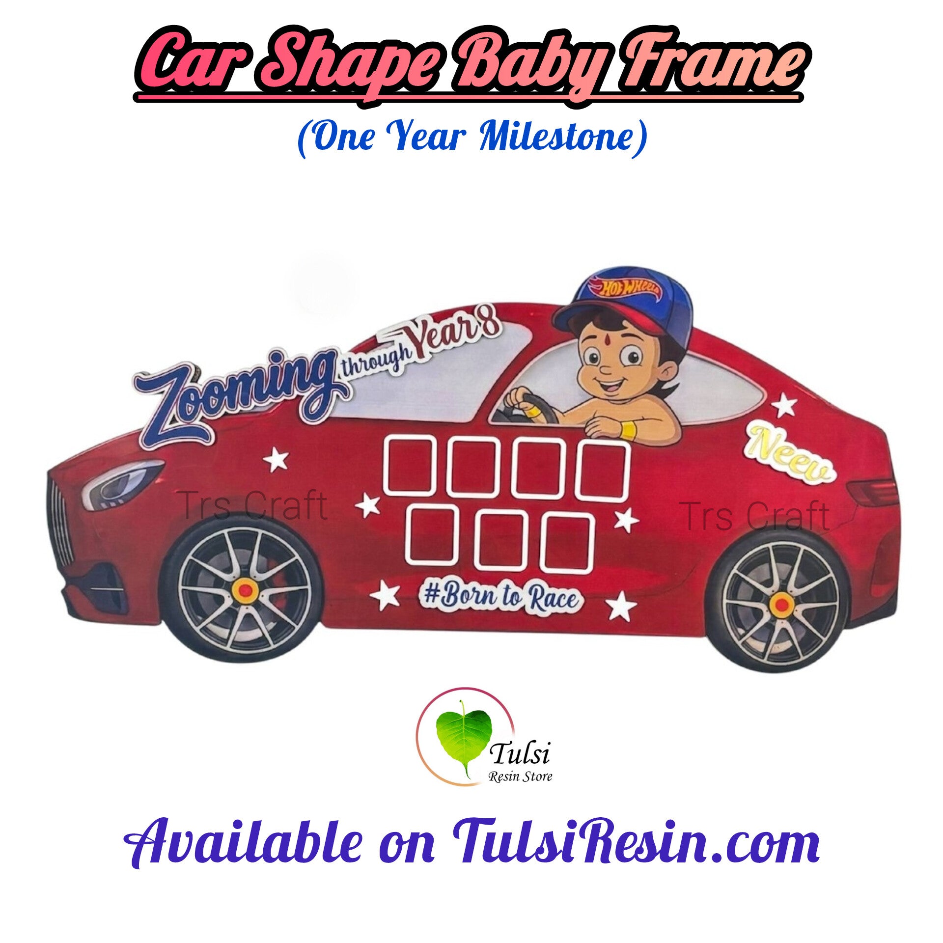 Custom Car One Year Baby Frame