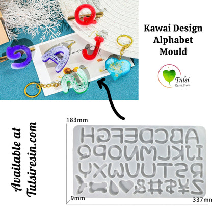 Kawaii Back Alphabet Mould - - tulsiresin