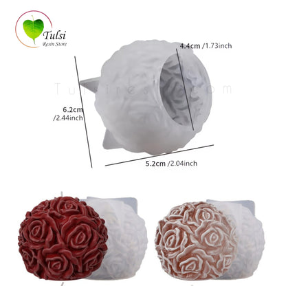 Flower Mould (A26) - Rose Spherical
