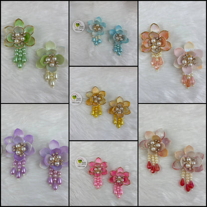 Colourful Plastic Flower (N) - With Latkan Tulsi Resin Store