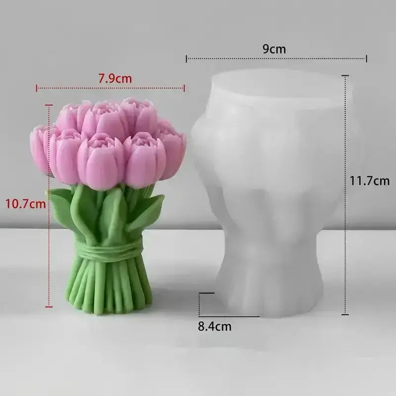 Tulip Bouquet Candle Mould