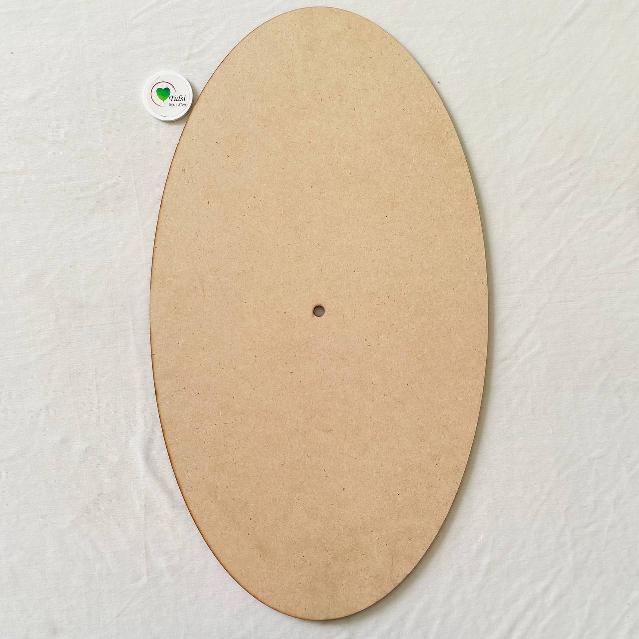 Oval MDF Clock Base 2 | Tulsi Resin