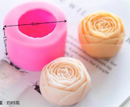 Pink Rose Candle Mould (A)