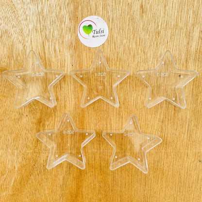 Polycarbonate T-Light Cups - Star (5 Pcs)