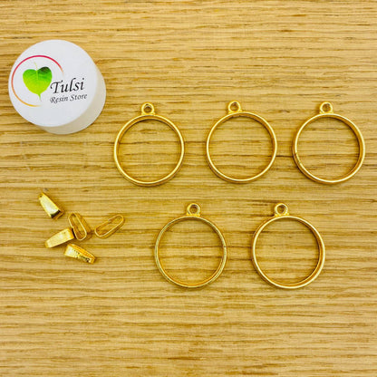 Round Bazels With Clasp (5 Pc)