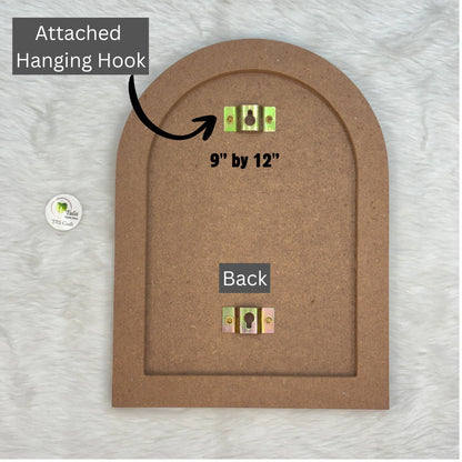 MDF Rounded Edge Nameplate/Frame Base - Arch Shape 9" by 12" Tulsi Resin Store