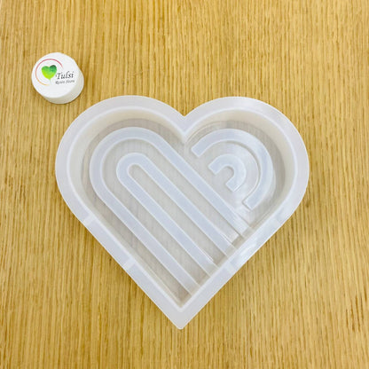 Striped Heart Candle Mould (A)