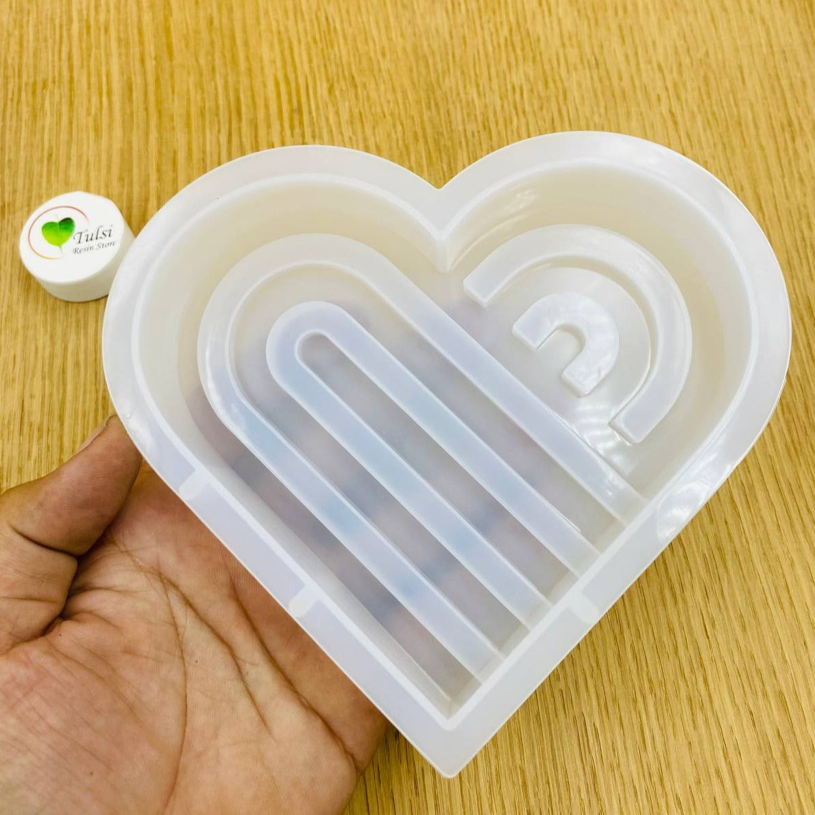 Striped Heart Candle Mould (A)